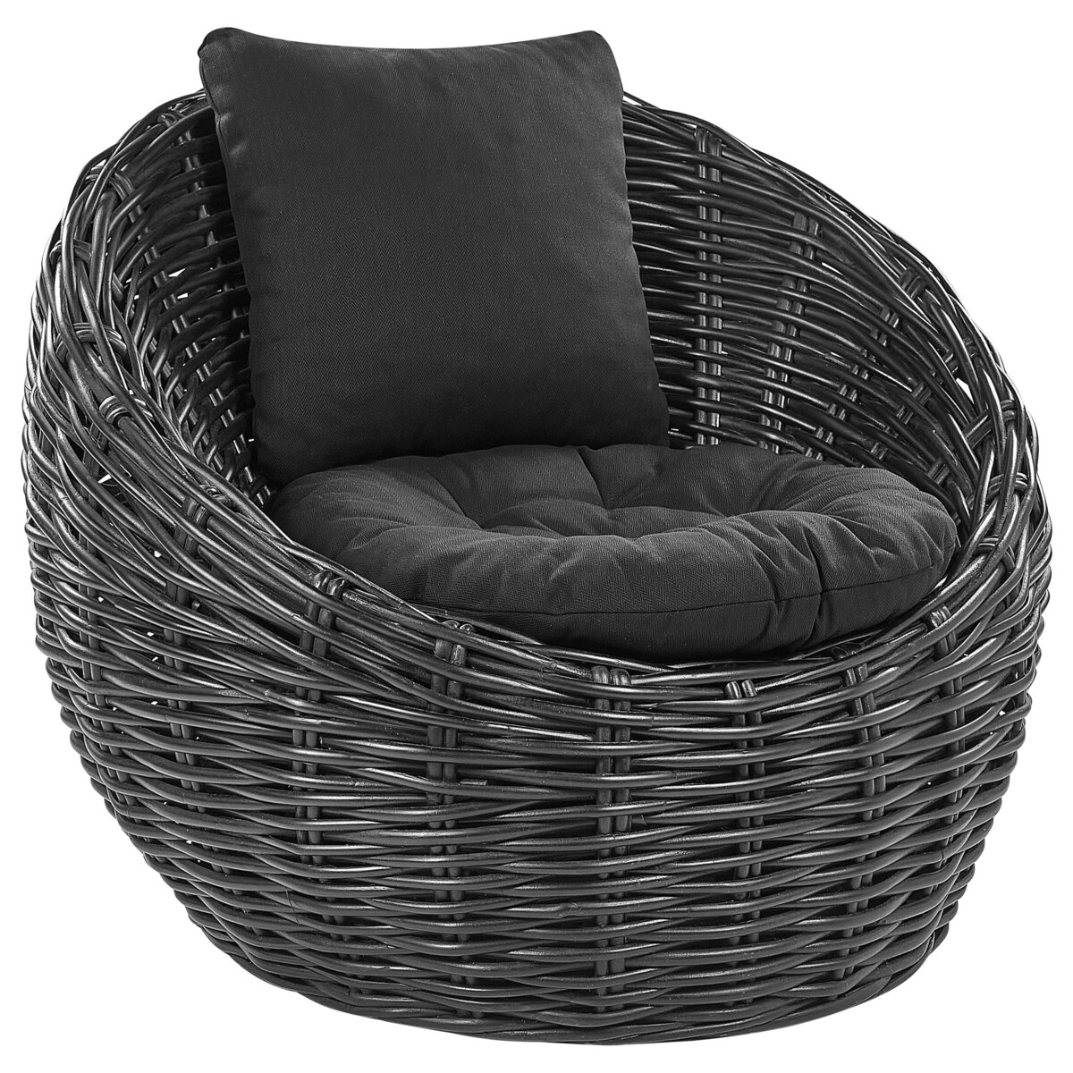 Krzesło ogrodowe LERICI Rattan Czarny