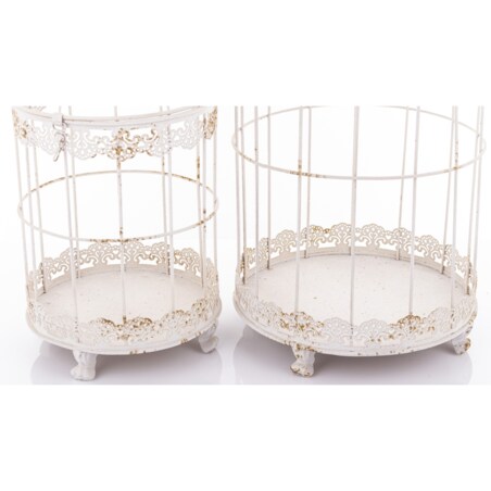 Klatka dekoracyjna metalowa kpl. 2 sztuki 47x19x19 i 62x25x25 cm