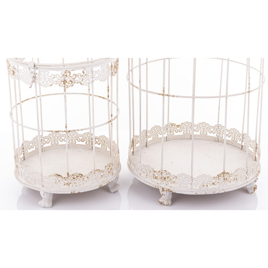 Klatka dekoracyjna metalowa kpl. 2 sztuki 47x19x19 i 62x25x25 cm