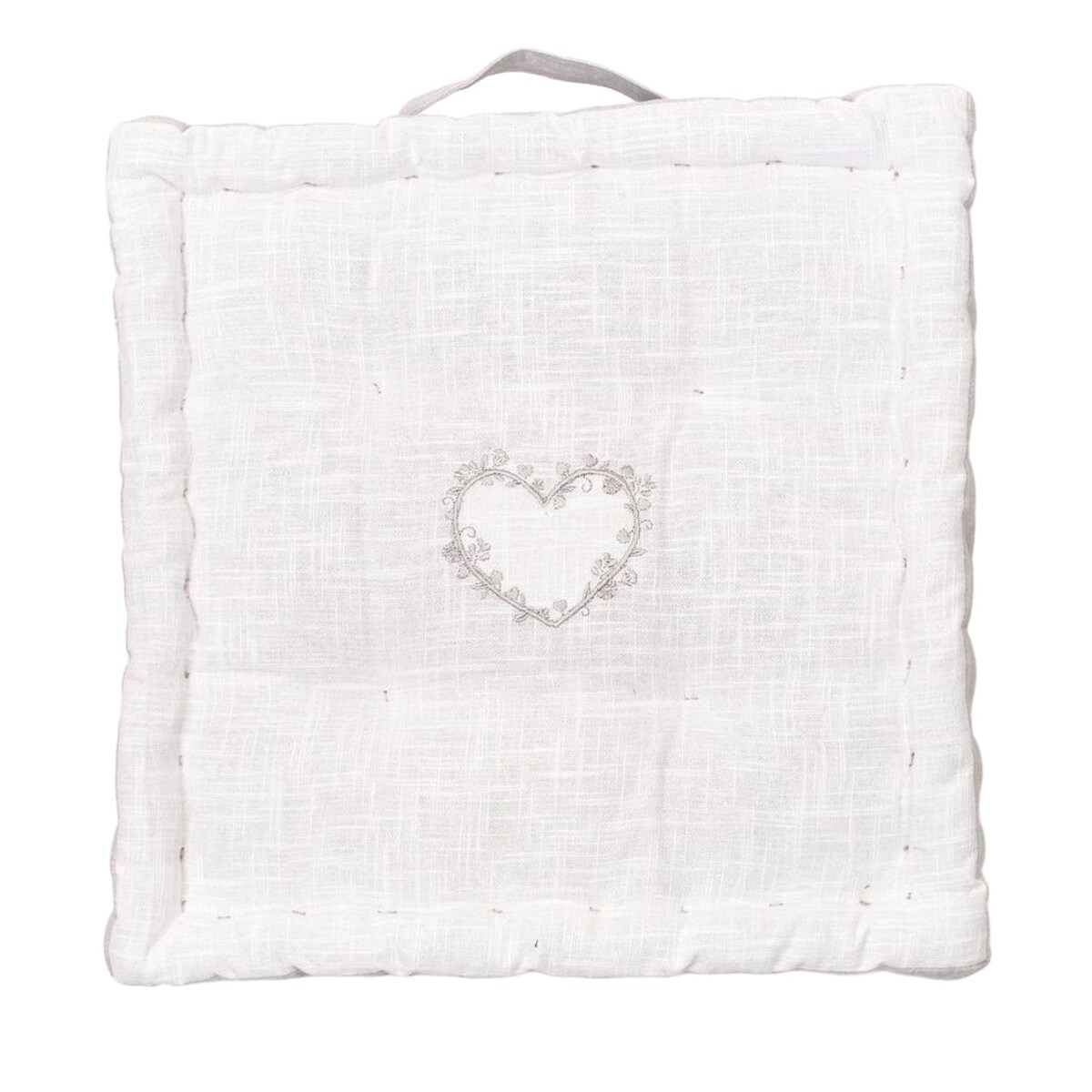 Poduszka do siedzenia na podłodze CONSTANCE, muślinowa bawełna, 40 x 40 x 10 cm