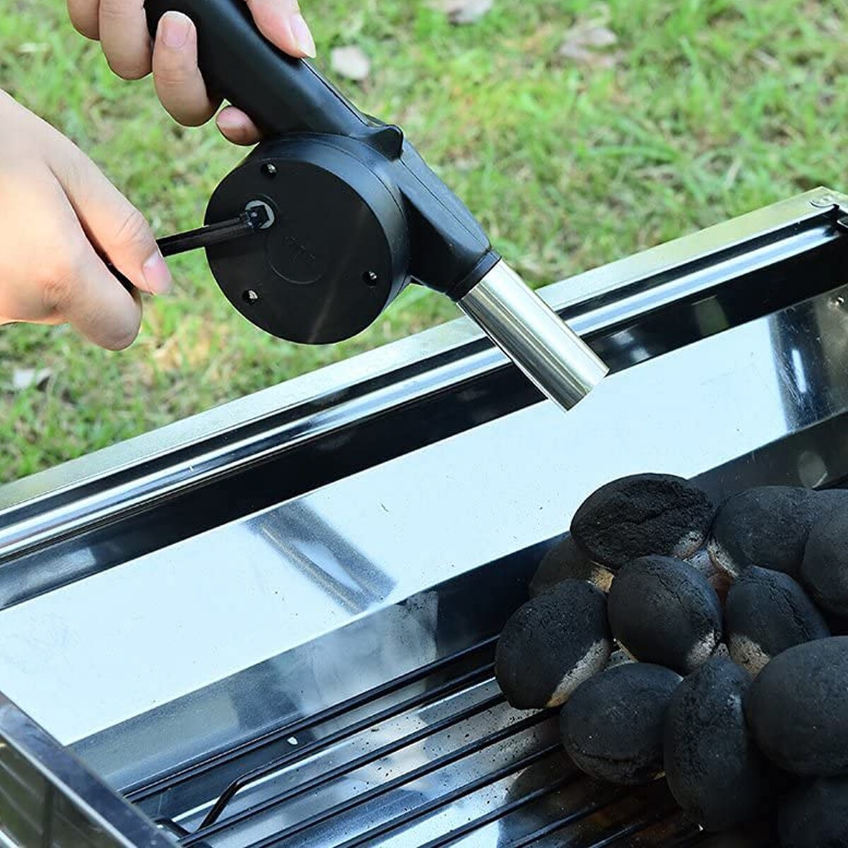 Dmuchawa do rozpalania grilla pieca kominka ogniska ręczna BBQ MAESTRO