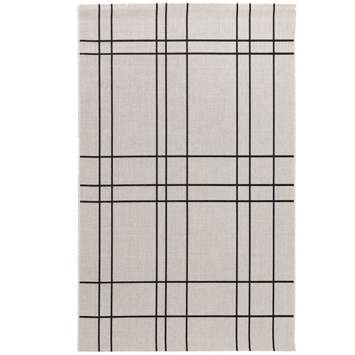 Dywan Modern Lines wool/black 160x230cm, 160 x 230 cm
