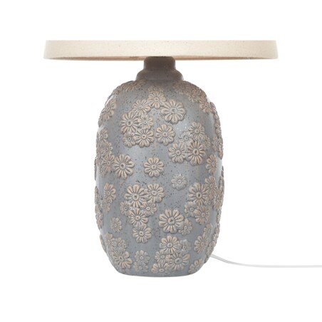 Lampa stołowa ceramiczna szaro-beżowa FERREY