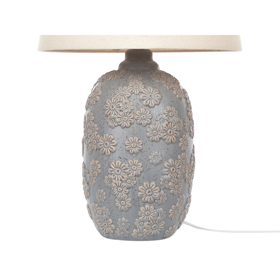 Lampa stołowa ceramiczna szaro-beżowa FERREY