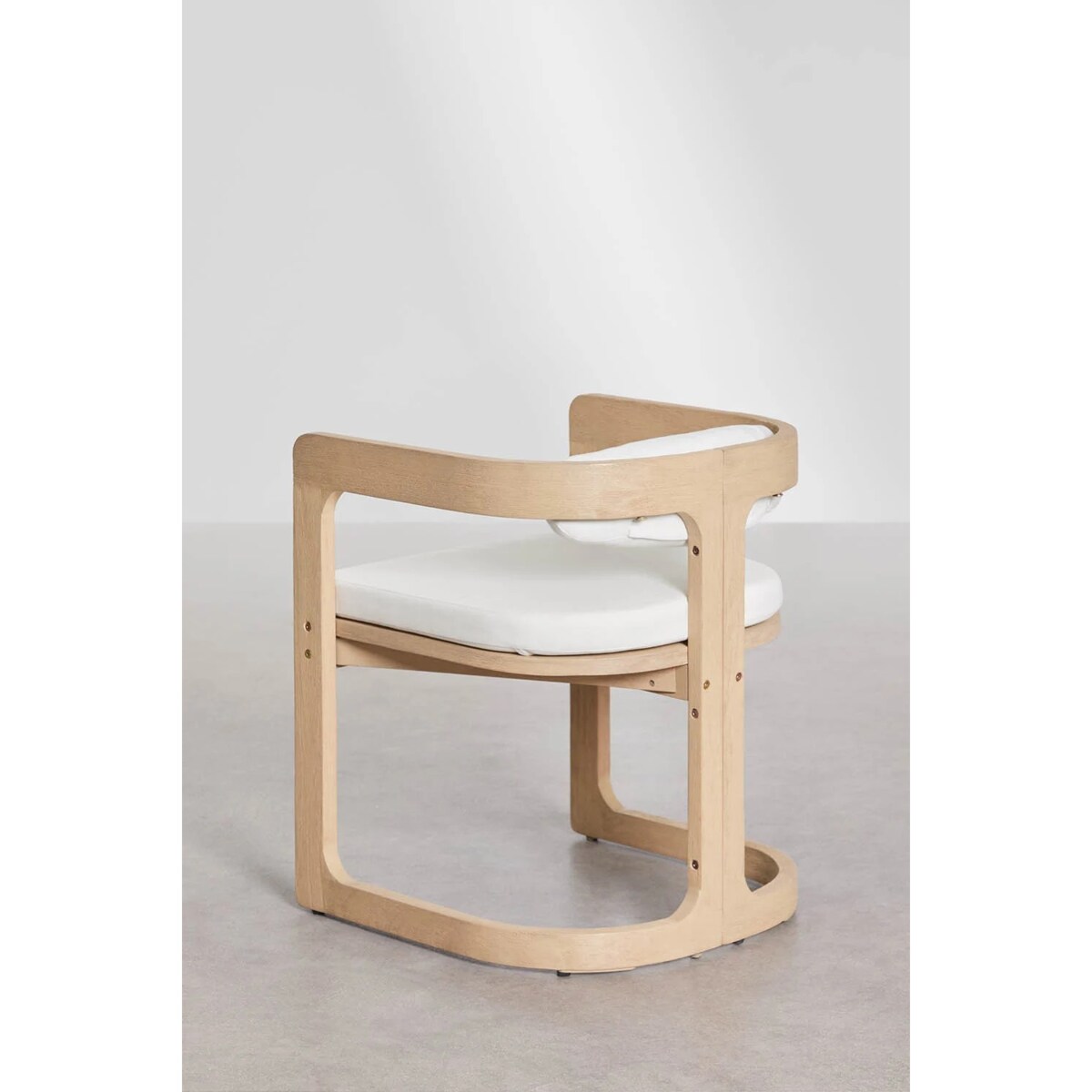 Krzesło ogrodowe z drewna eukaliptusowego Selira, bielone