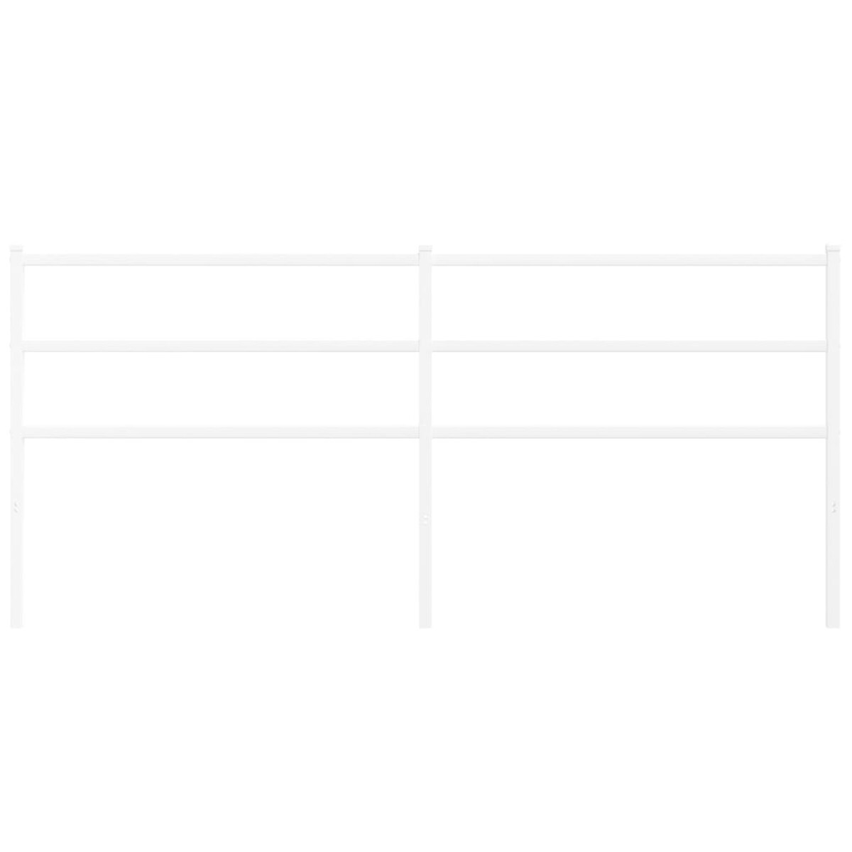 vidaXL Metalowe wezgłowie, białe, 180 cm