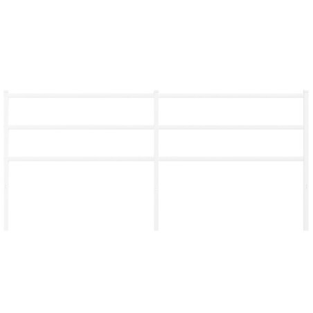 vidaXL Metalowe wezgłowie, białe, 180 cm
