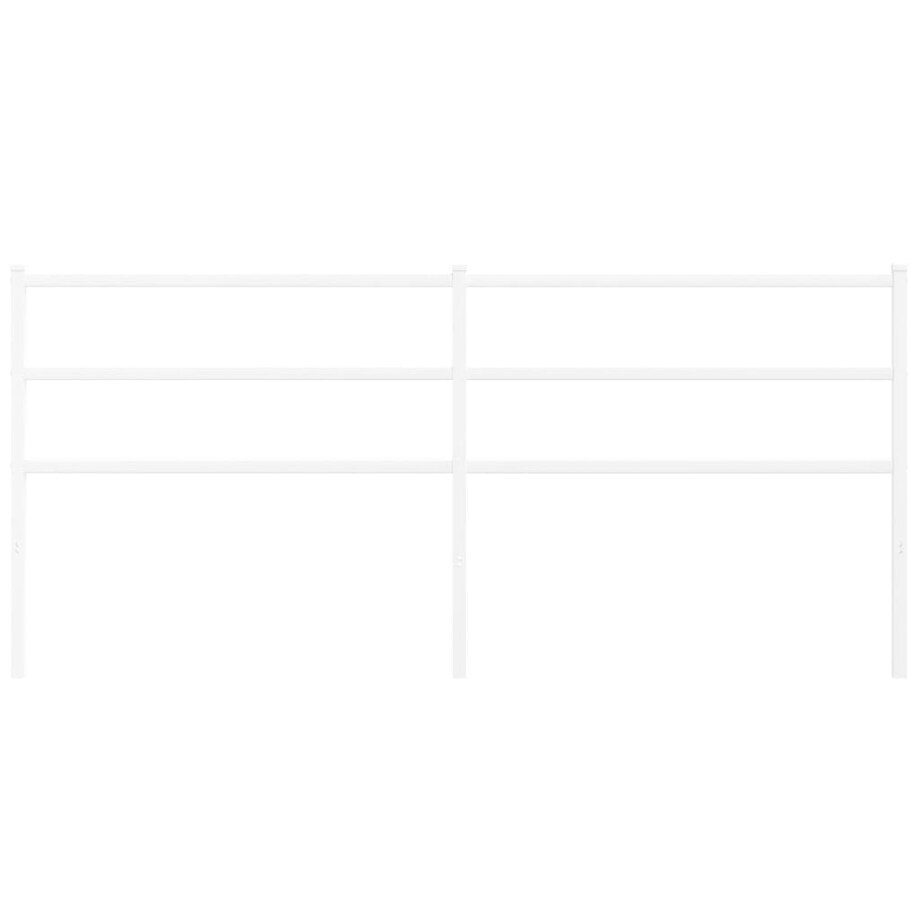 vidaXL Metalowe wezgłowie, białe, 180 cm