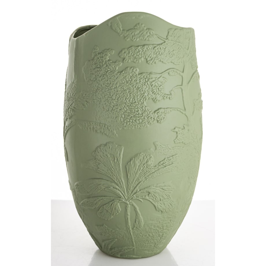 Wazon porcelanowy 36x19x17 cm MELINDA zielona