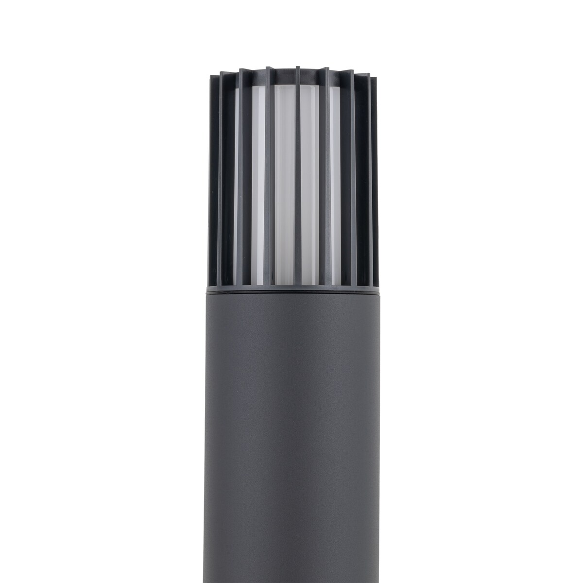 Lampa zewnętrzna słupek ogrodowy TK Lighting RIBO GRAY IP54 E27 80 cm aluminiowa szaro-biała do ogrodu i na podjazd