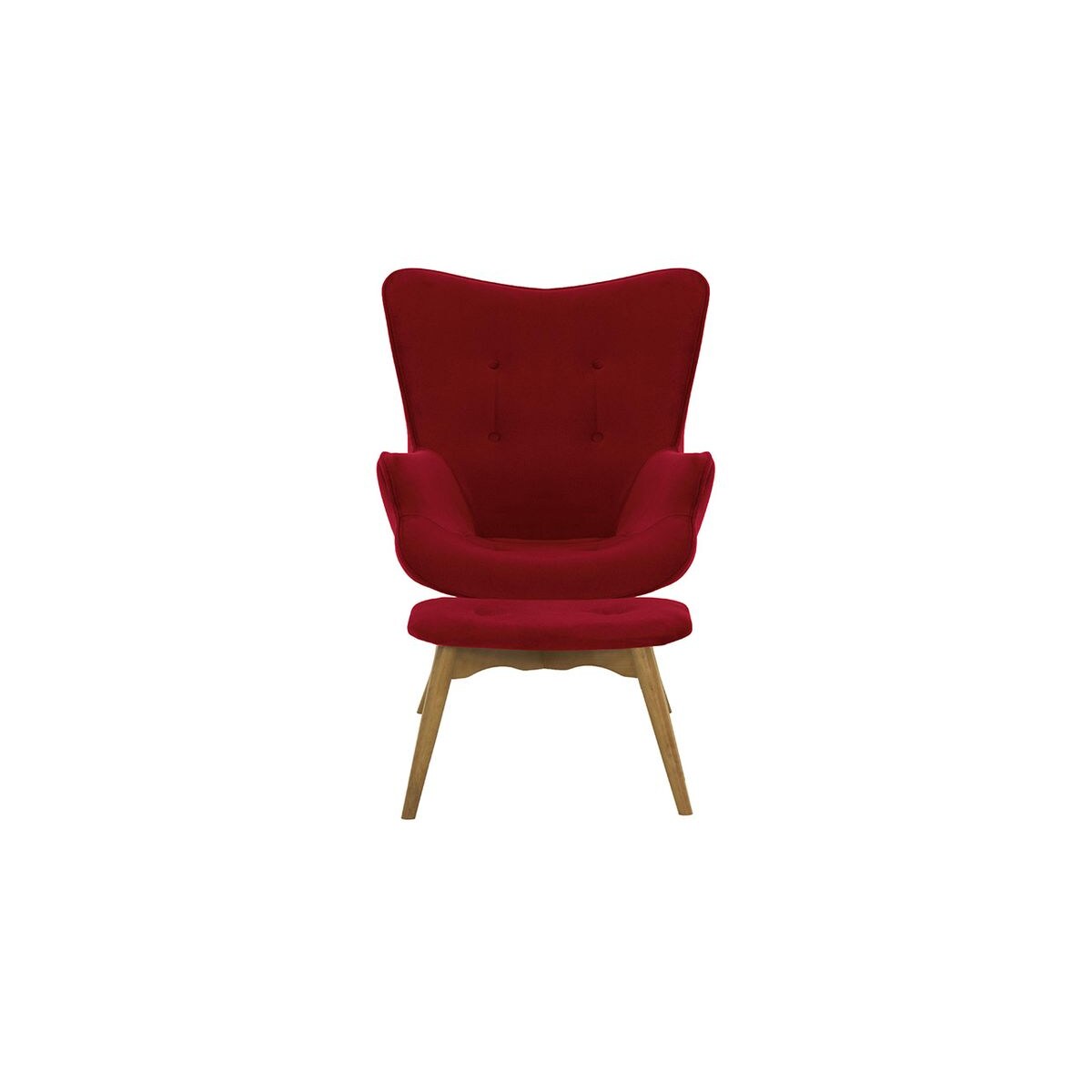 Fotel z podnóżkiem Ducon Velvet-Kronos 2