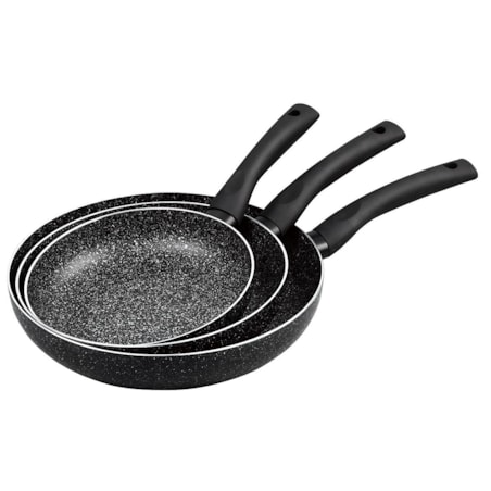 Zestaw 3 patelni z powłoką marmurową indukcja gaz KINGHOFF