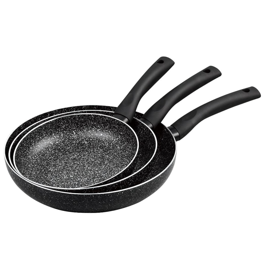 Zestaw 3 patelni z powłoką marmurową indukcja gaz KINGHOFF