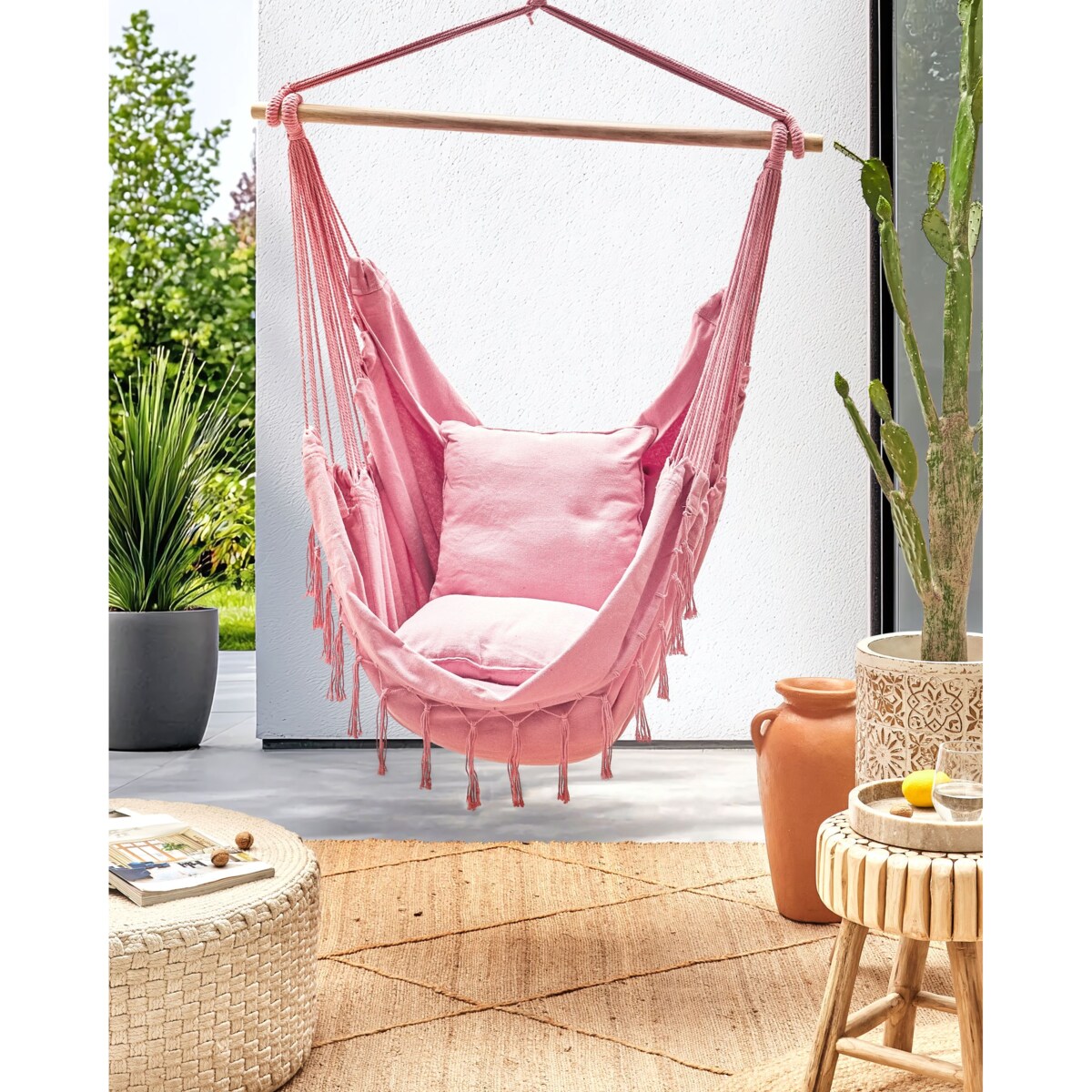 Fotel wiszący BONEA Bawełna Różowy