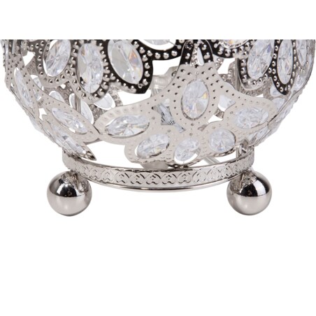 Lampa podłogowa metalowa srebrna VOLTA