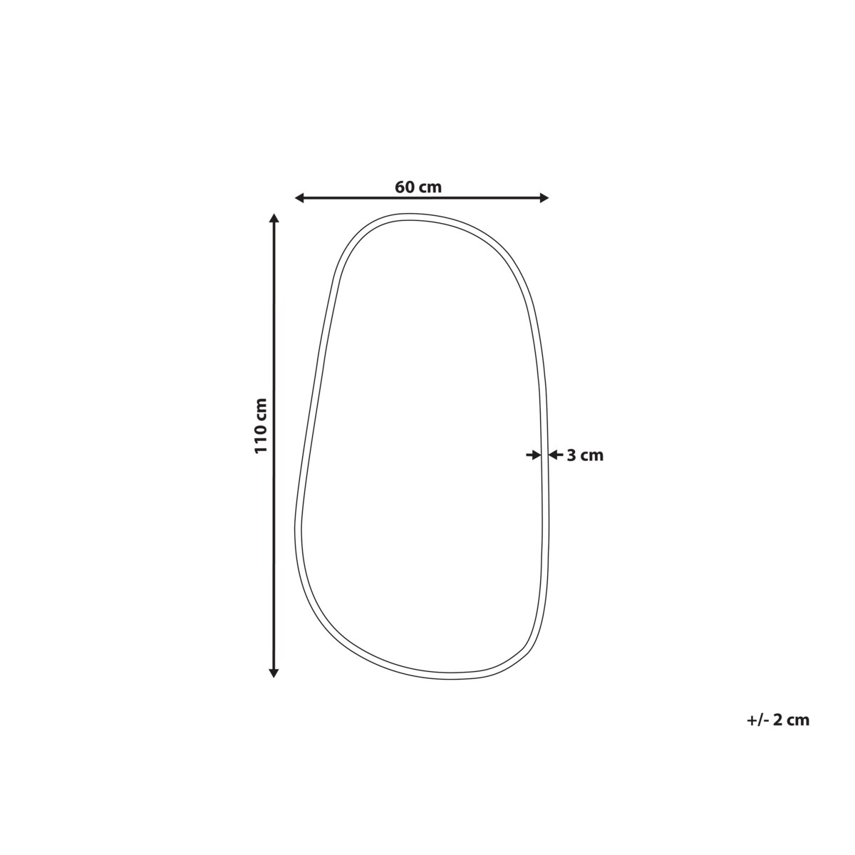 Lustro ścienne 110 cm Złoty VERNAIS