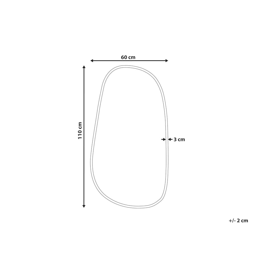 Lustro ścienne 110 cm Złoty VERNAIS