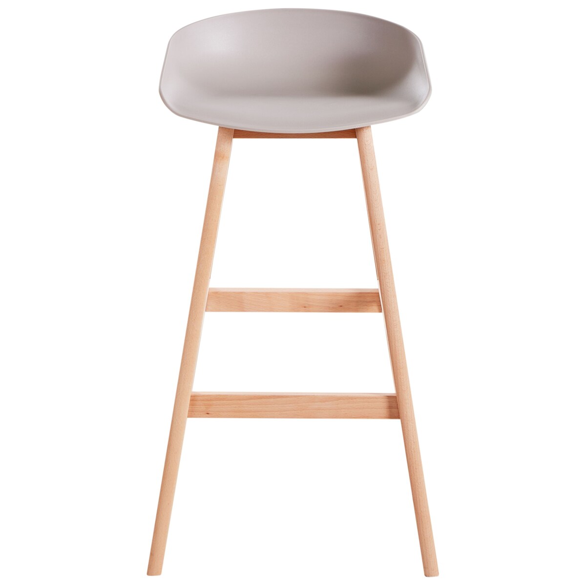 Zestaw 2 krzeseł barowych MICCO Beżowoszary