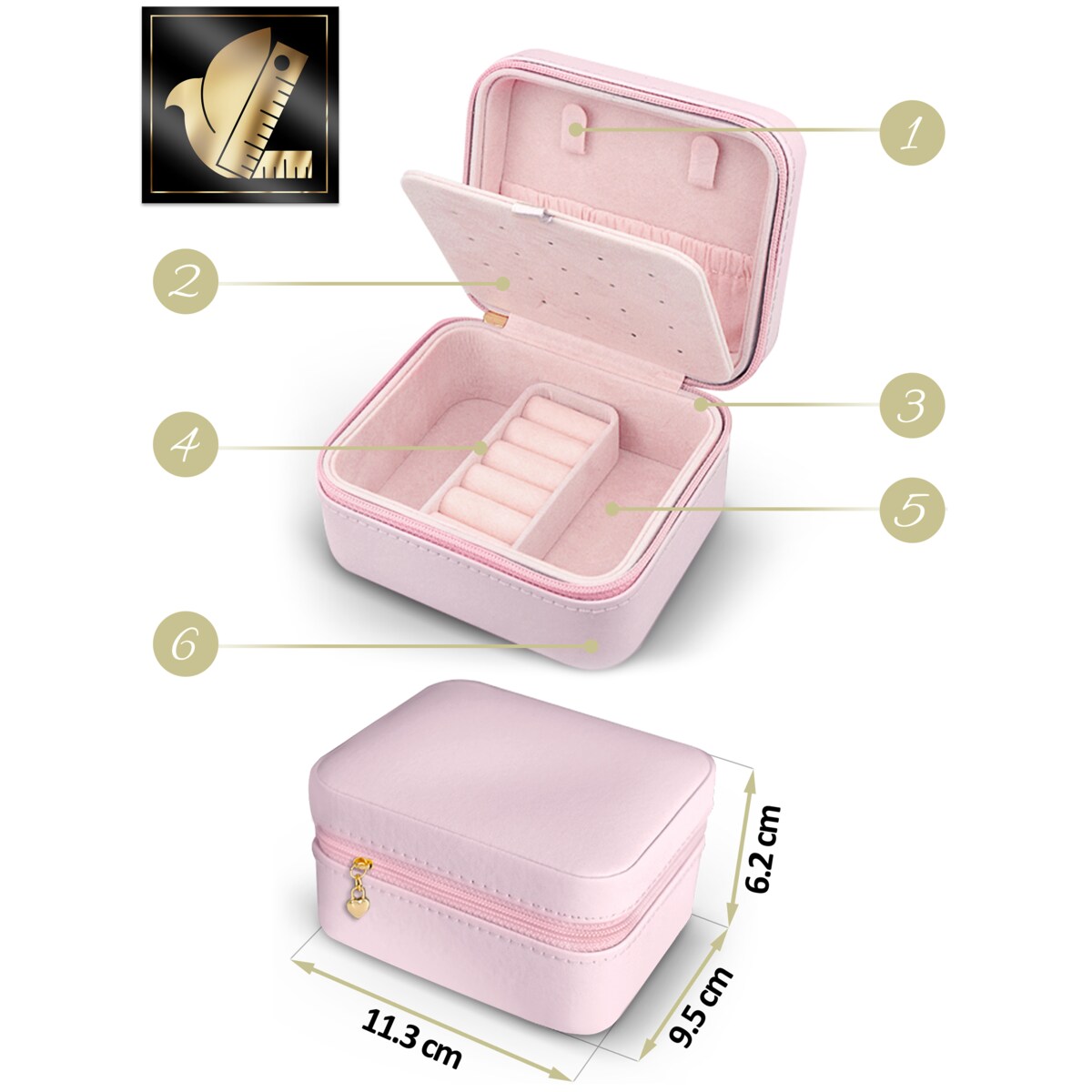 Szkatułka na biżuterię skrzynka pudełko kuferek Massido