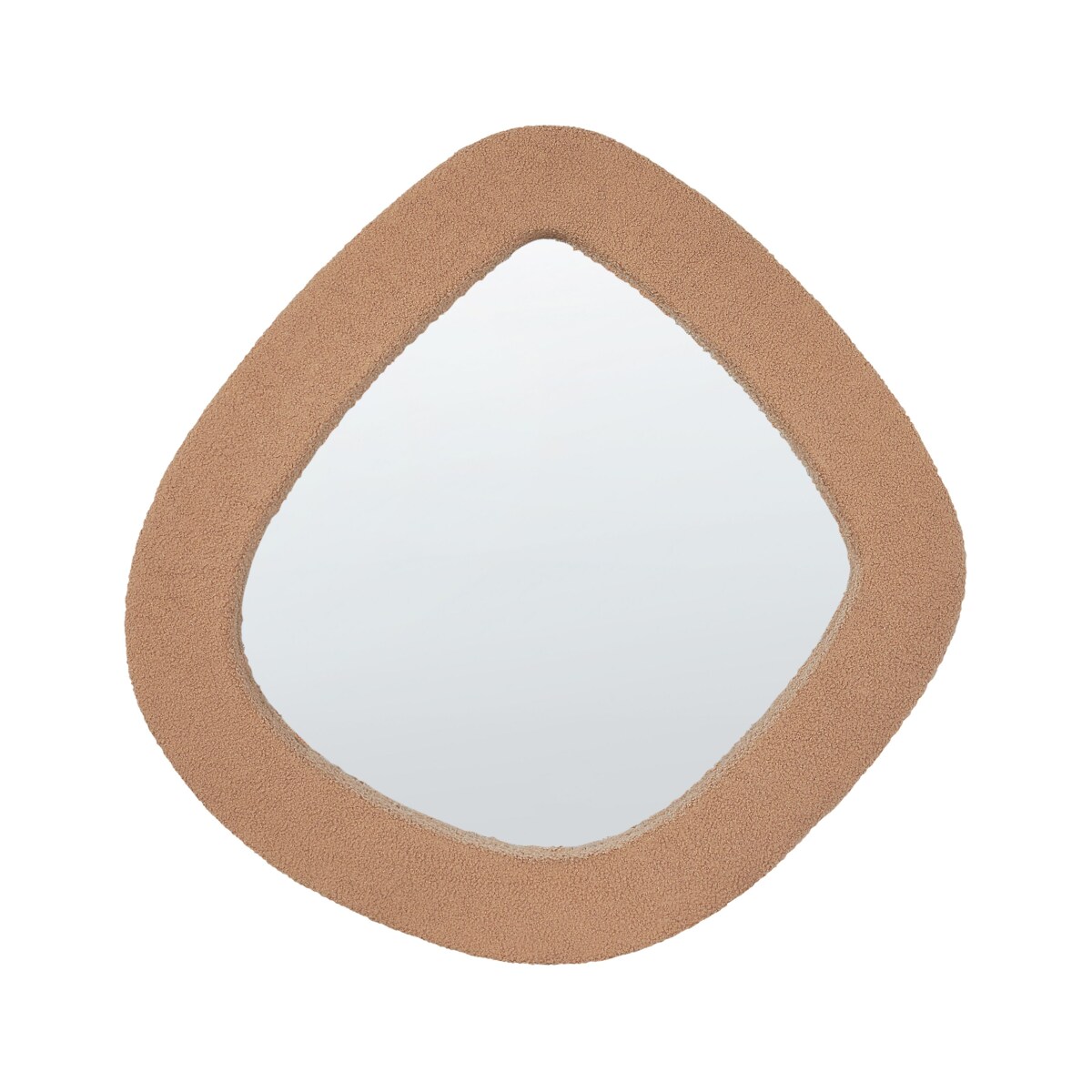 Lustro ścienne boucle 79 x 80 cm jasnobrązowe EPIRY