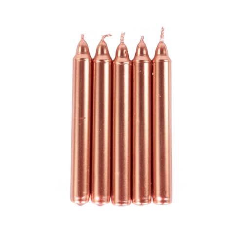 Metaliczne świece stołowe z parafiny, 10 cm