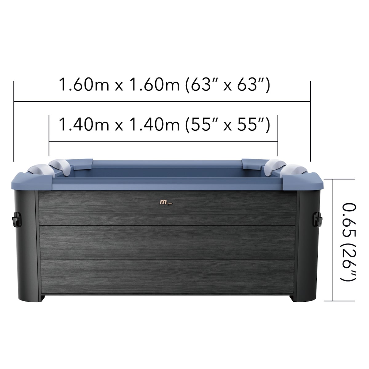 Basen z hydromasażem mSpa Sapphire 6 os. SPA panelowe ogrodowe 850l LED Wi-Fi