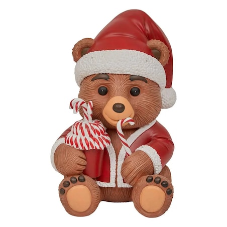 Duża dekoracja świąteczna LED - Miś z Laskami Cukrowymi 89 cm