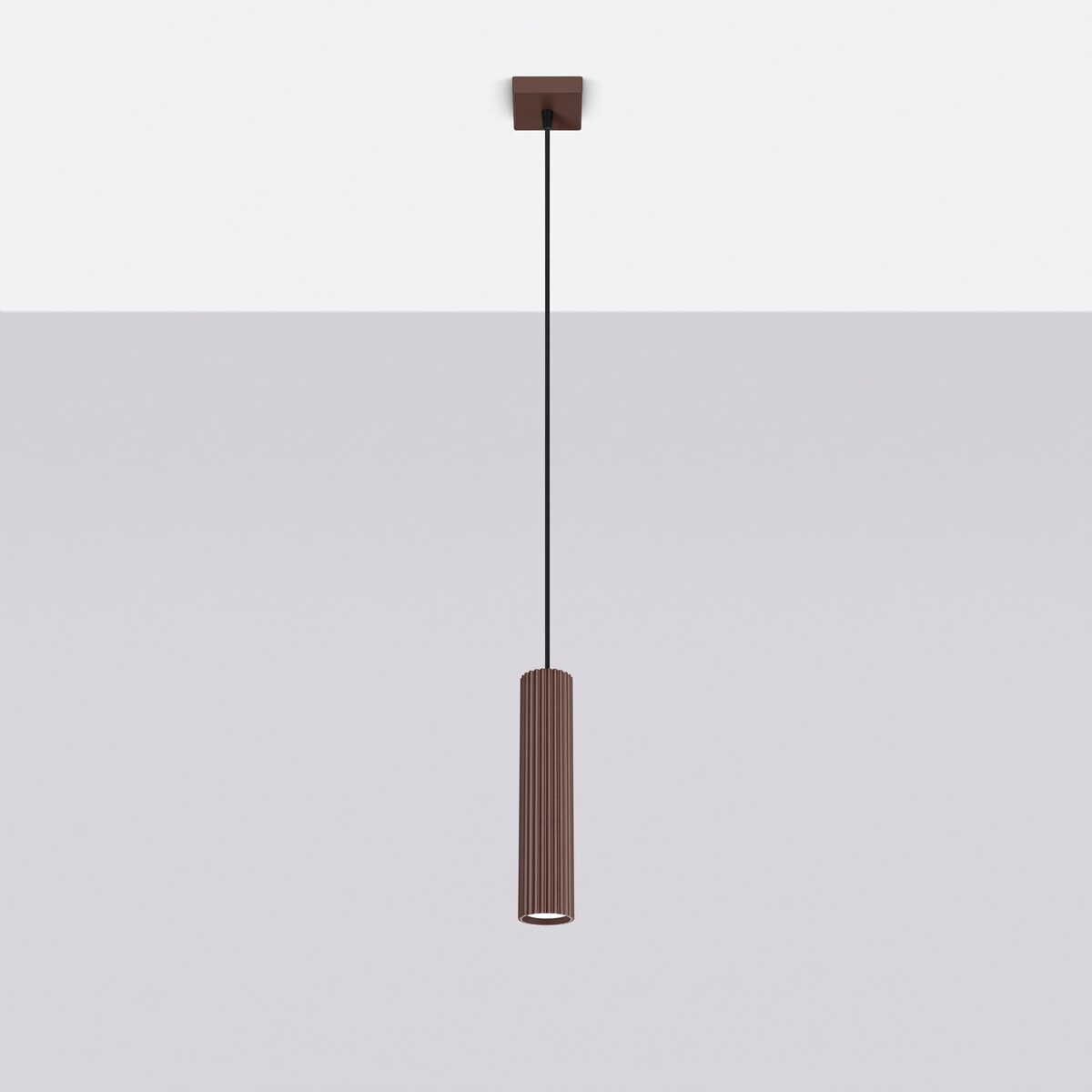 Lampa wisząca KARBON 1 brązowa