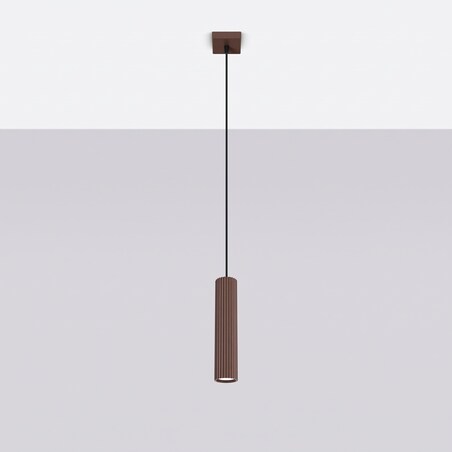 Lampa wisząca KARBON 1 brązowa
