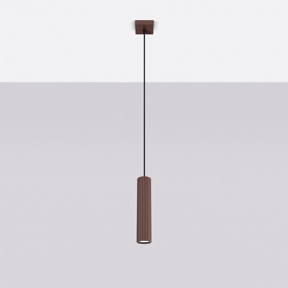 Lampa wisząca KARBON 1 brązowa