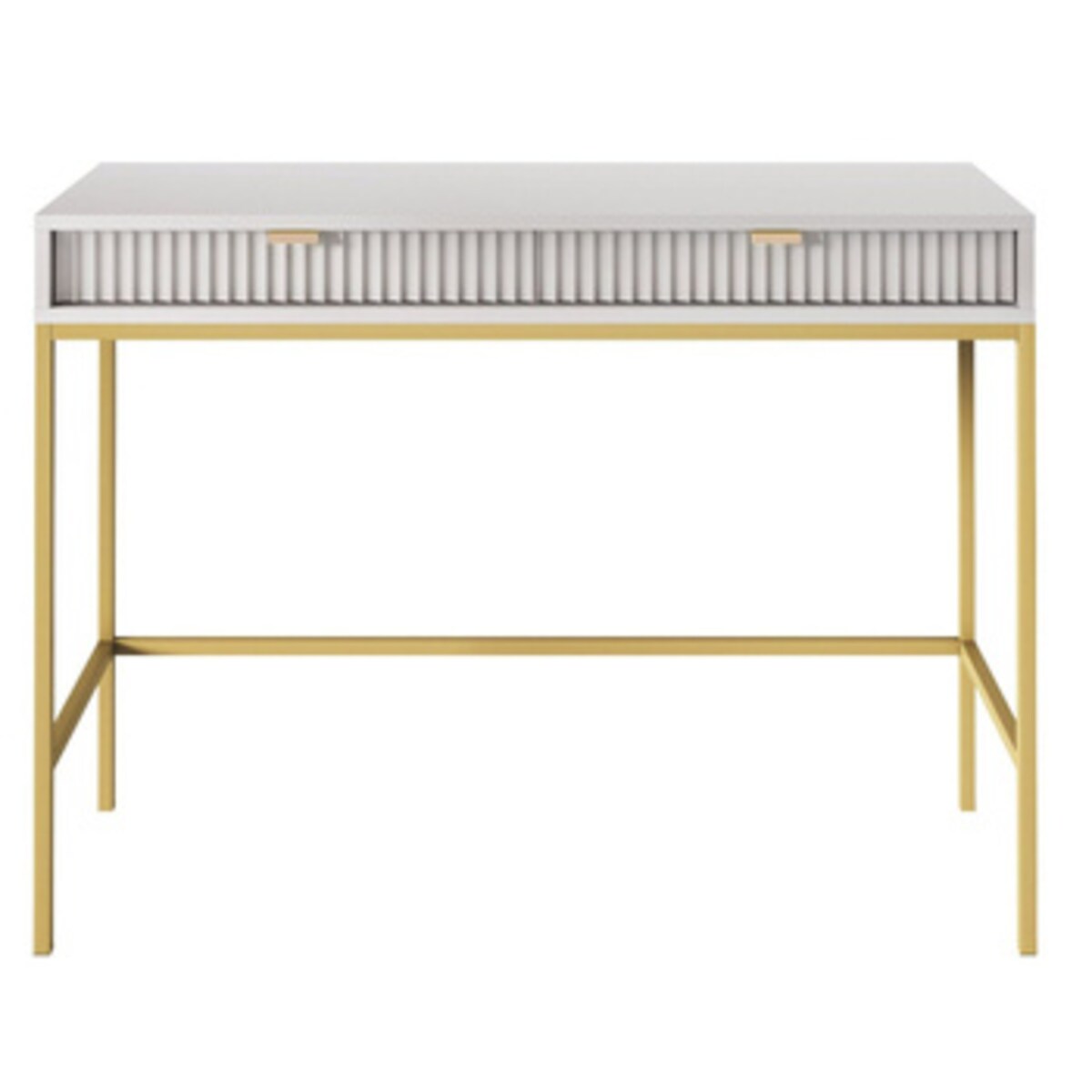 Toaletka Delicious ryflowana szara złote nogi