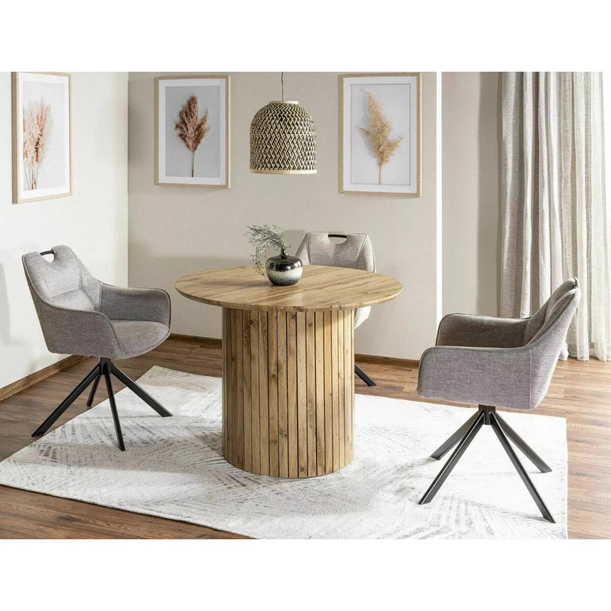 Stół okrągły SOCRATES 100x100 dąb artisan