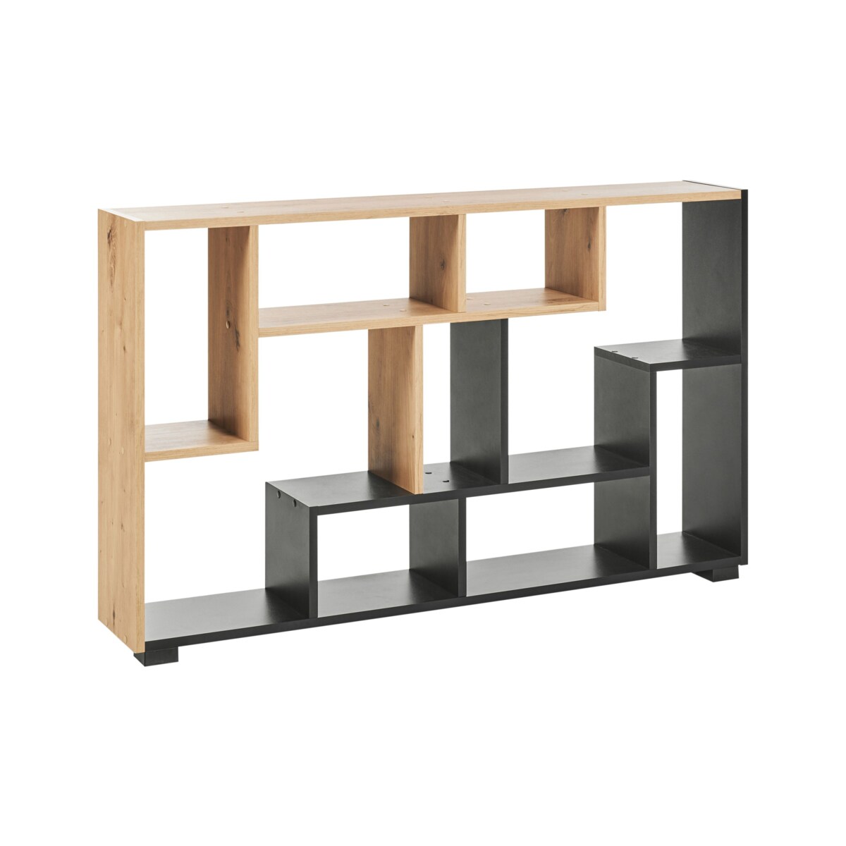 Regał ALMA Jasne drewno z czarnym