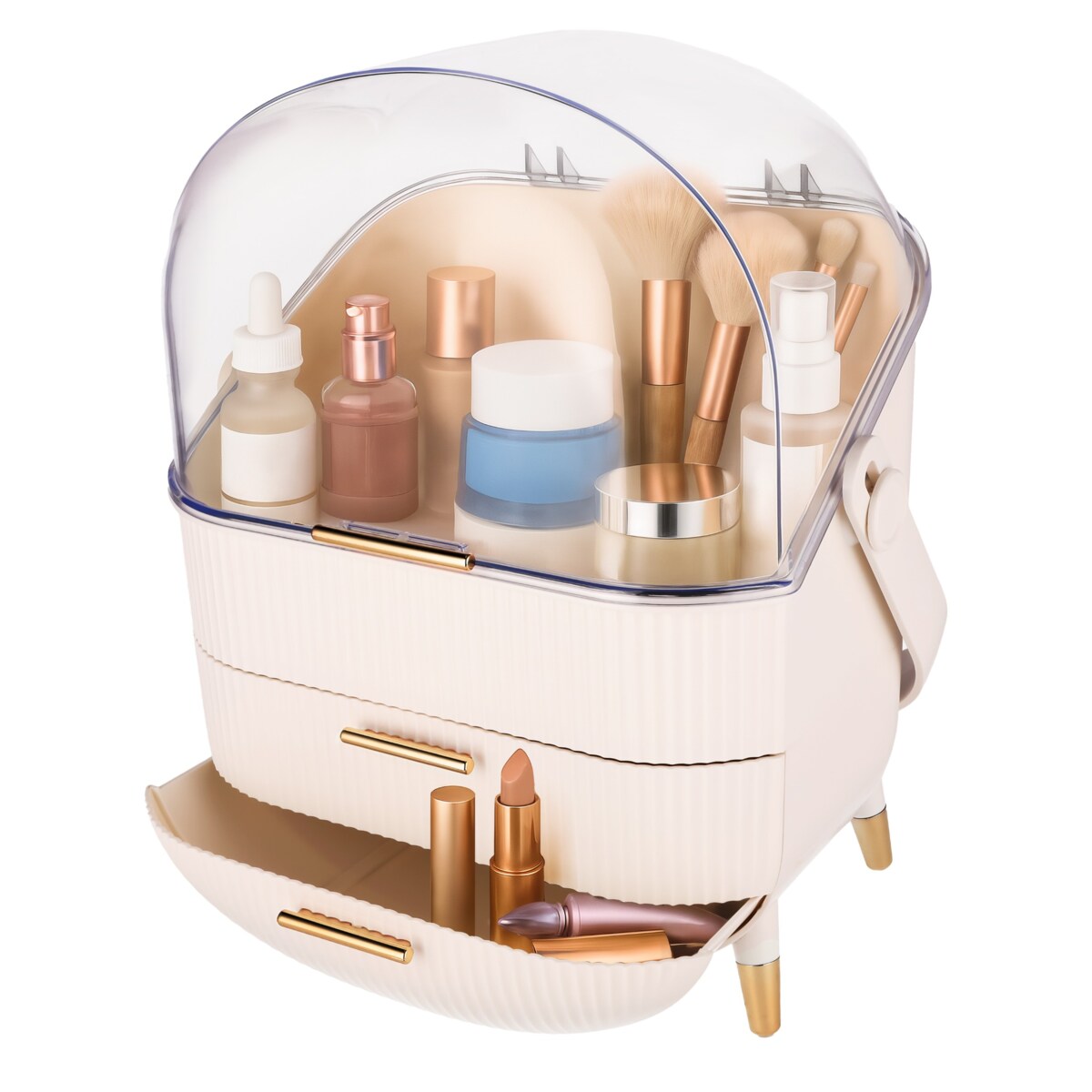 Organizer na kosmetyki XL kosmetyczka beżowa