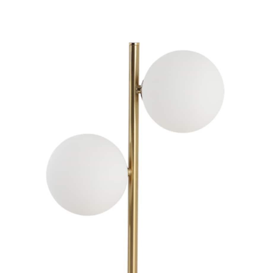 Lampka biurkowa złota Dorado LP-002/2T Light Prestige szklane mleczne bańki