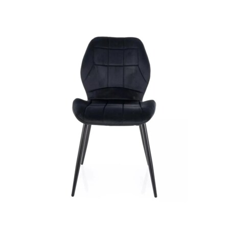 Krzesło tapicerowane JAKE VELVET czarne