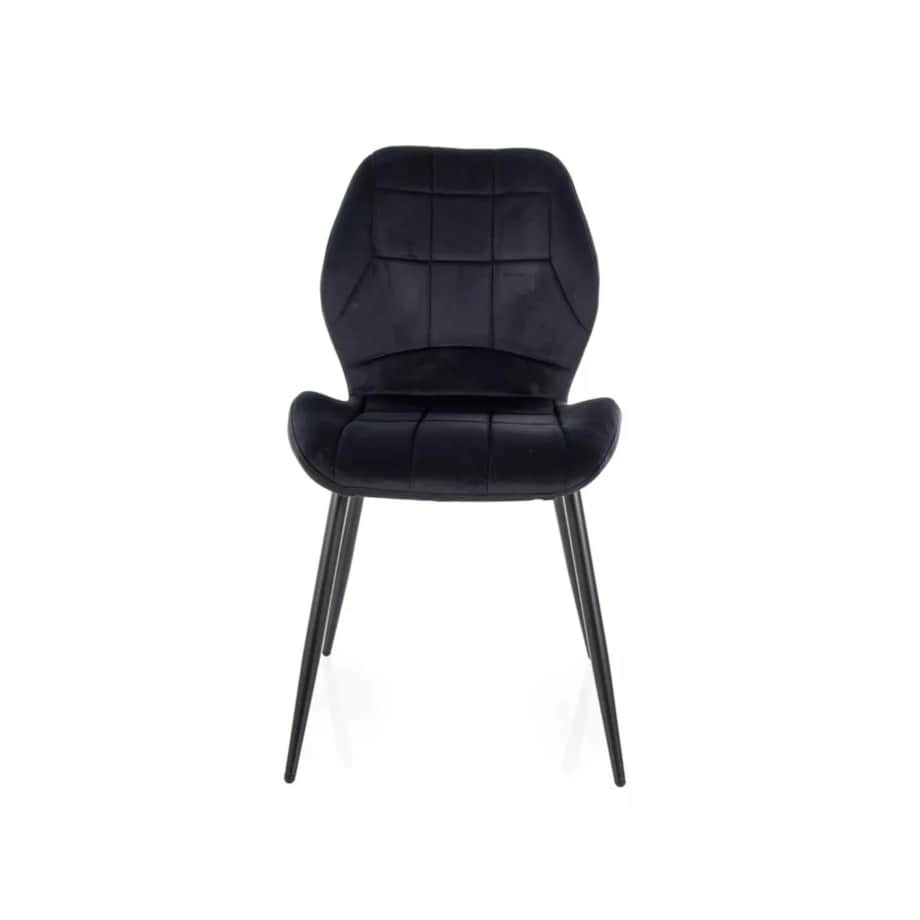 Krzesło tapicerowane JAKE VELVET czarne