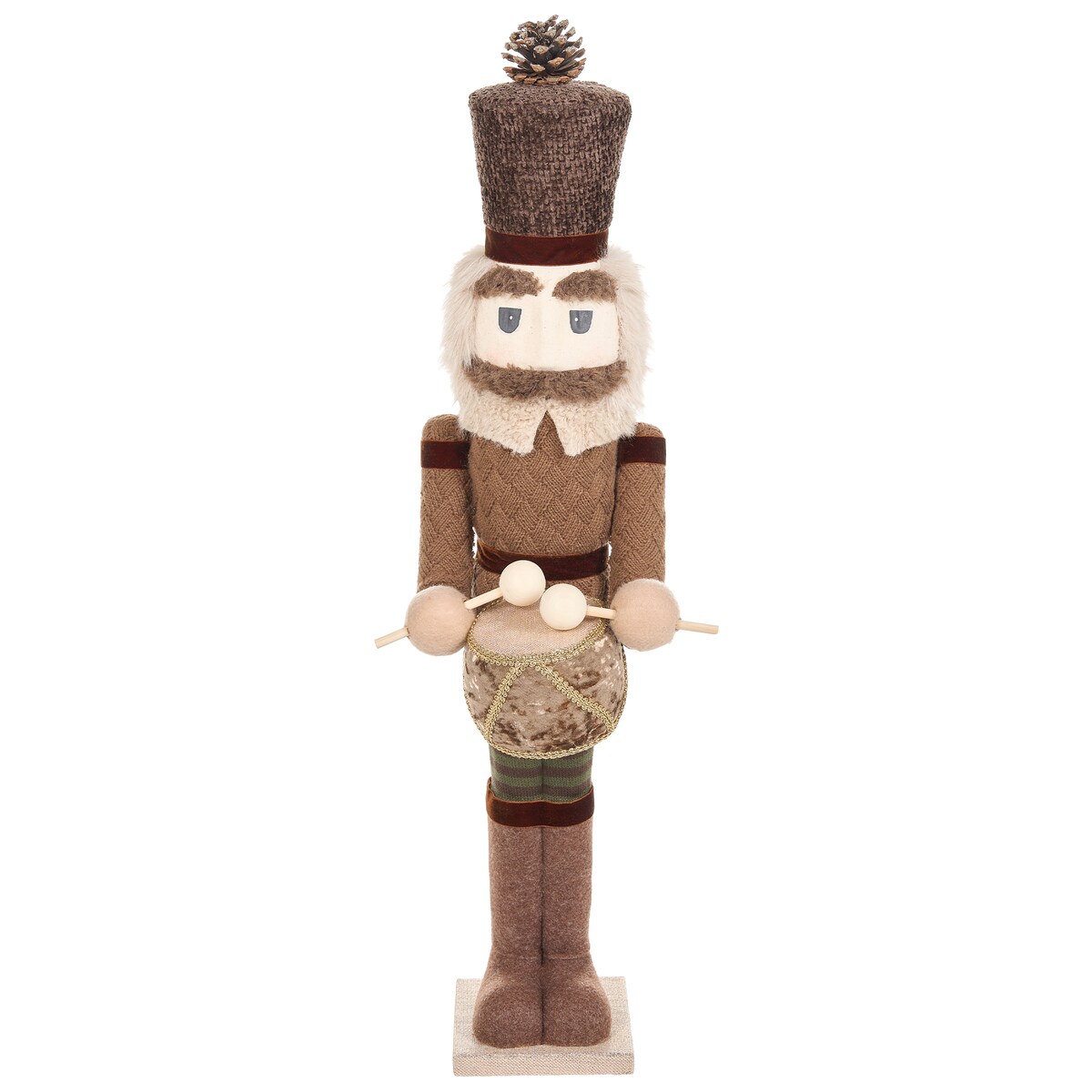 Zestaw 2 figurek dekoracyjnych KOLARI 68/91 cm Dziadek do orzechów Brązowy