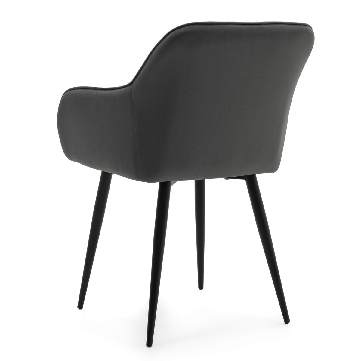 Krzesło tapicerowane welurowe LAGO velvet aksamit szare