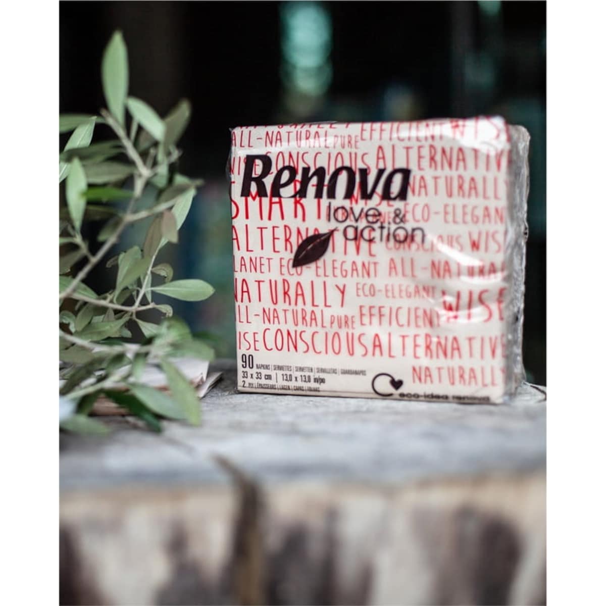 Serwetki Renova Love&Action 90szt 33x33cm