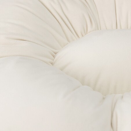 Poduszka kwiatek Mia XXL, śmietankowa biel, 100 cm, Posh Velvet