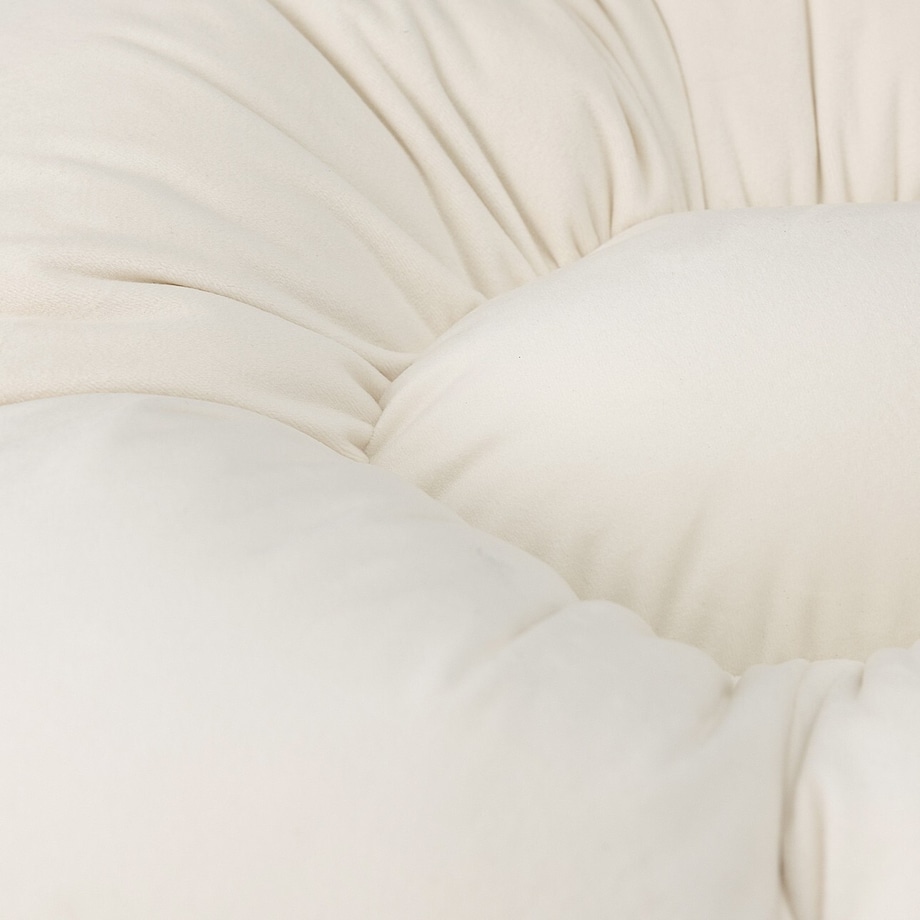 Poduszka kwiatek Mia XXL, śmietankowa biel, 100 cm, Posh Velvet