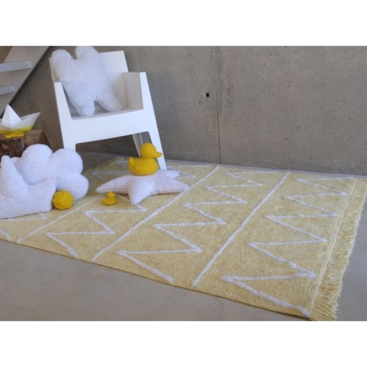 Dywan Bawełniany Hippy Yellow 120x160 cm Lorena Canals