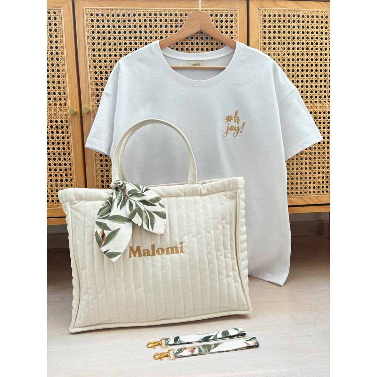 Pikowana torba do wózka Vanilla Cream