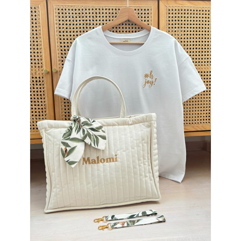 Pikowana torba do wózka Vanilla Cream