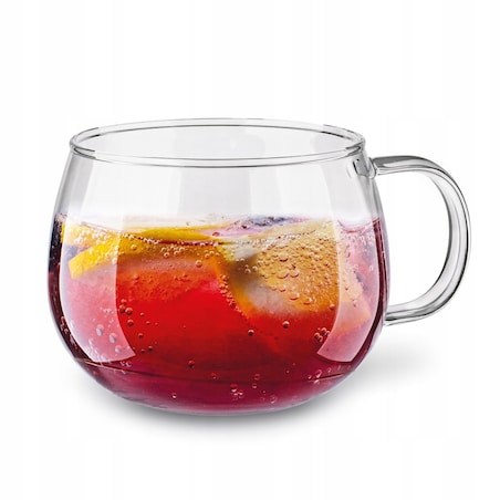 SZKLANKA Z UCHEM bańka na kawę cappuccino herbatę 6szt 400ml napoje święta