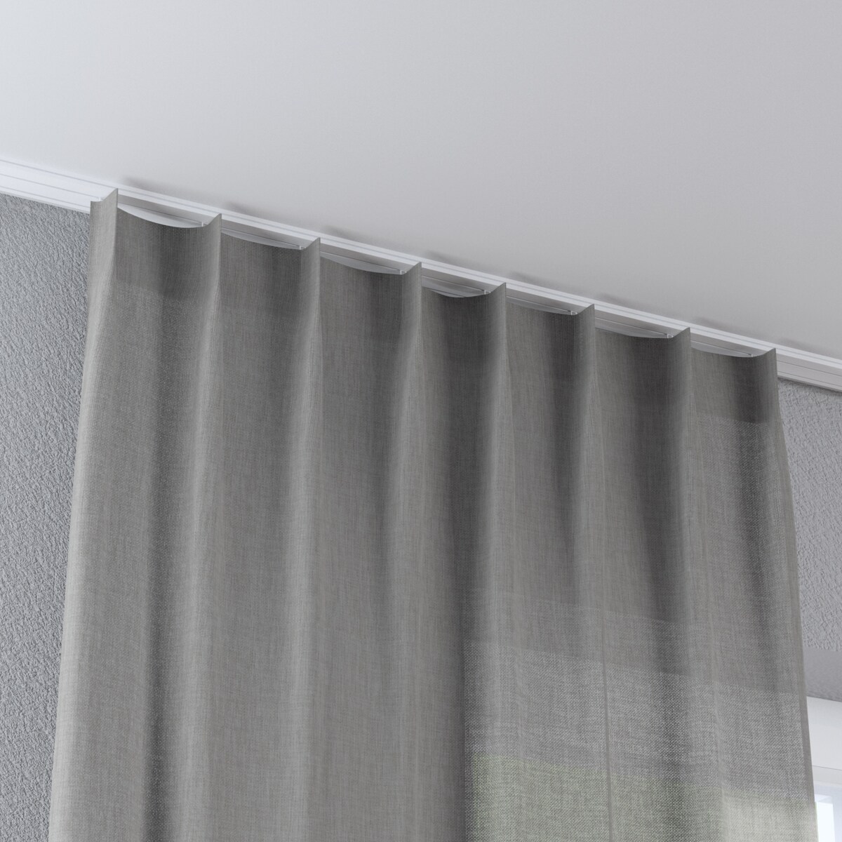 Zasłona na haczykach flex pojedynczych 130x245 szary