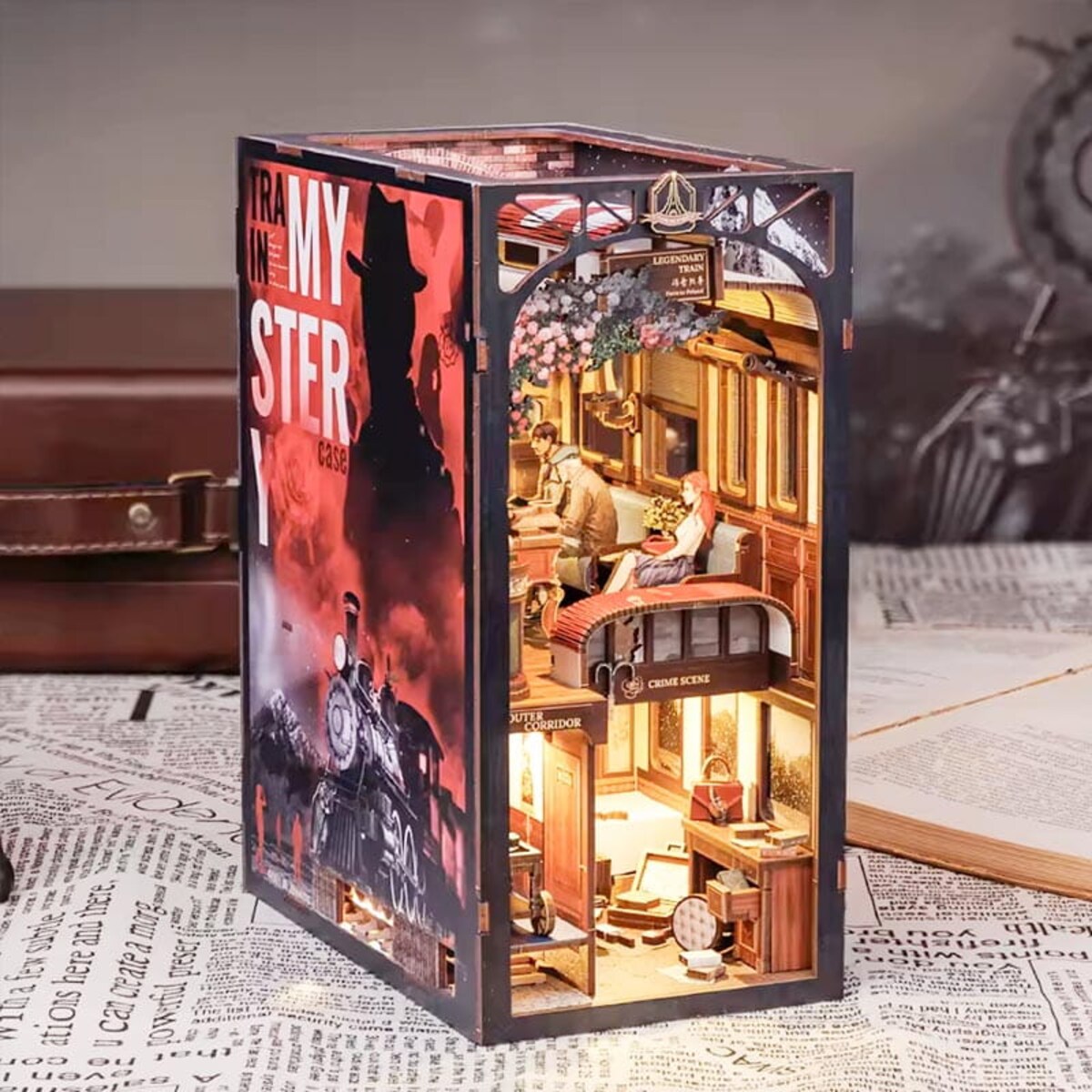 Miniaturowy domek Book Nook - Zagadka Orient Expressu - CuteBee