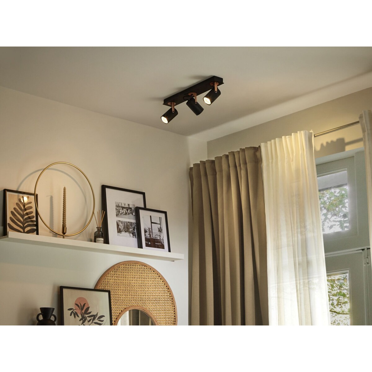 Lampa sufitowa 3-punktowa metalowa czarna KLIP