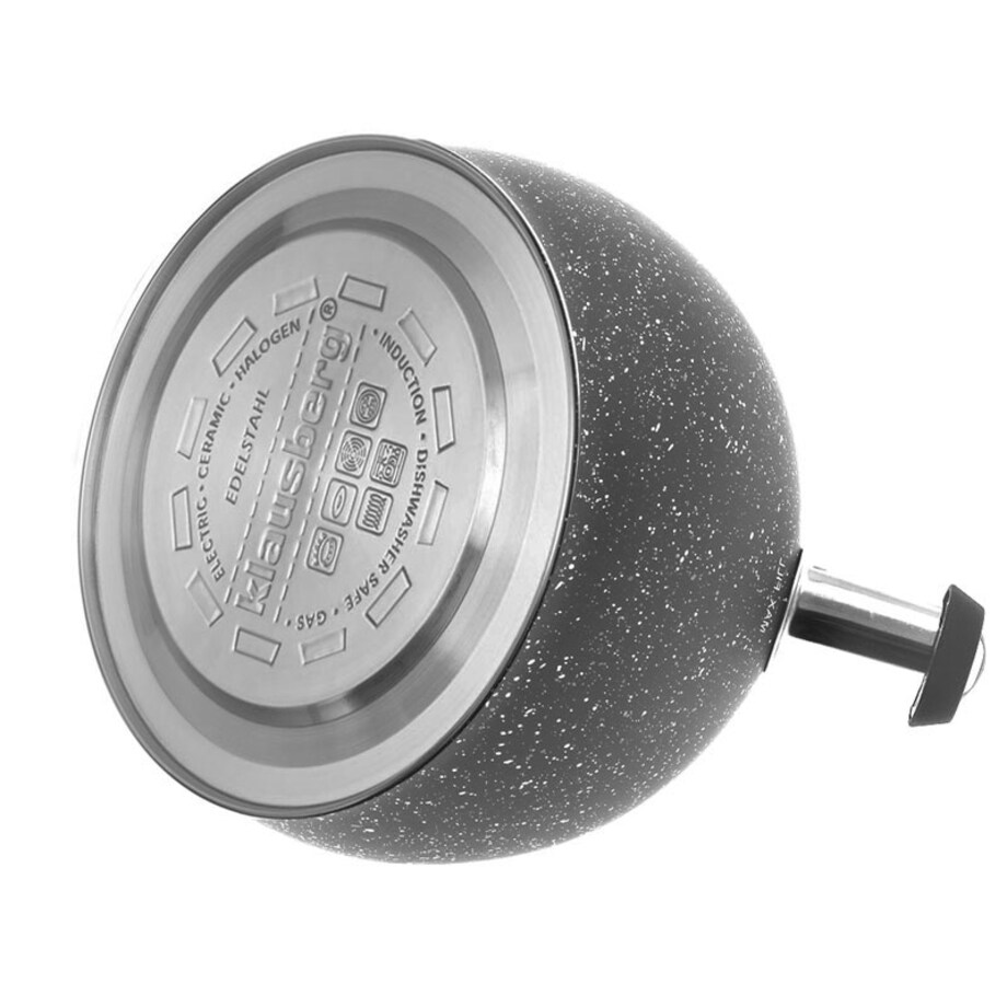 Czajnik stalowy z gwizdkiem 2L indukcja gaz szary marmurek KLAUSBERG